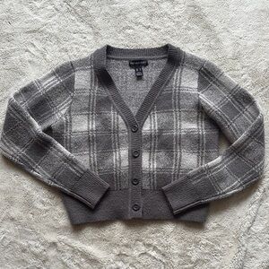 Streetwear Society Plaid Cropped Cardigan | Y2K Grunge Aesthetic Sweater Fall